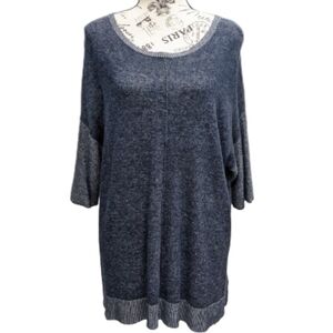 Two by Vince Camuto women's blue grey linen blend sweater size M